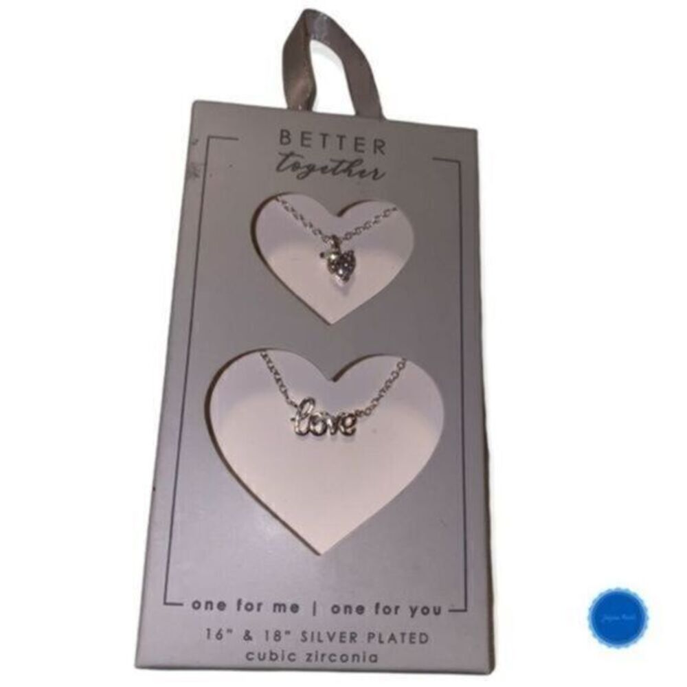 Love and Heart Necklace Set 2pc